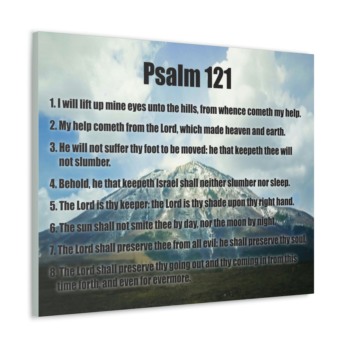 Scripture Walls God Watches Over You Psalm 121:7 Christian Wall Art Print Ready to Hang Unframed-Express Your Love Gifts