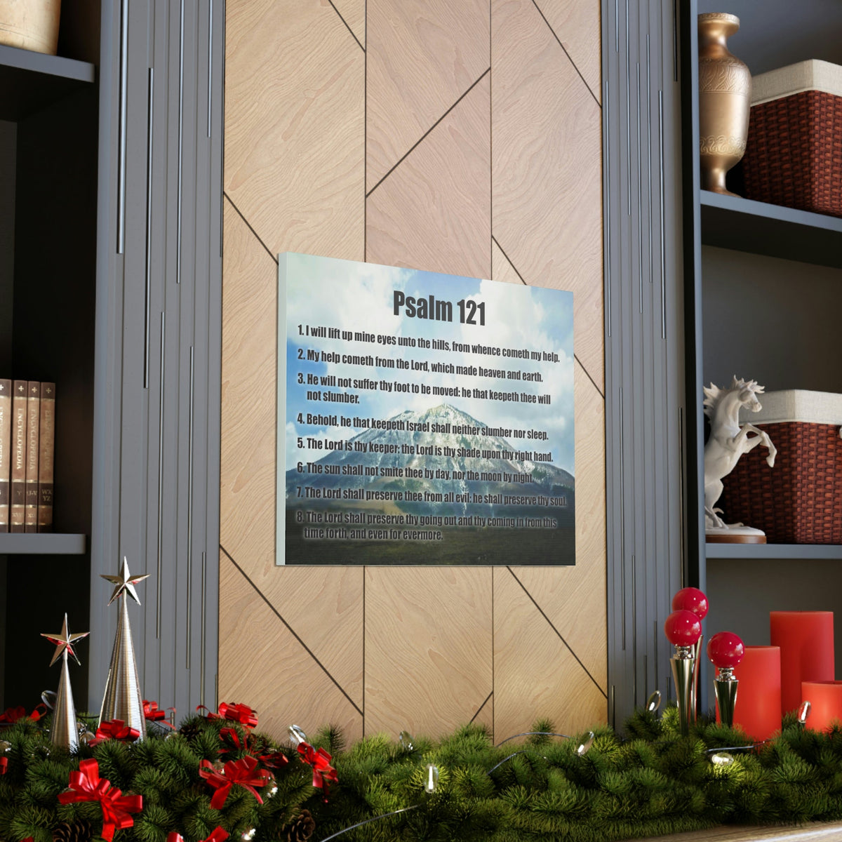 Scripture Walls God Watches Over You Psalm 121:7 Christian Wall Art Print Ready to Hang Unframed-Express Your Love Gifts