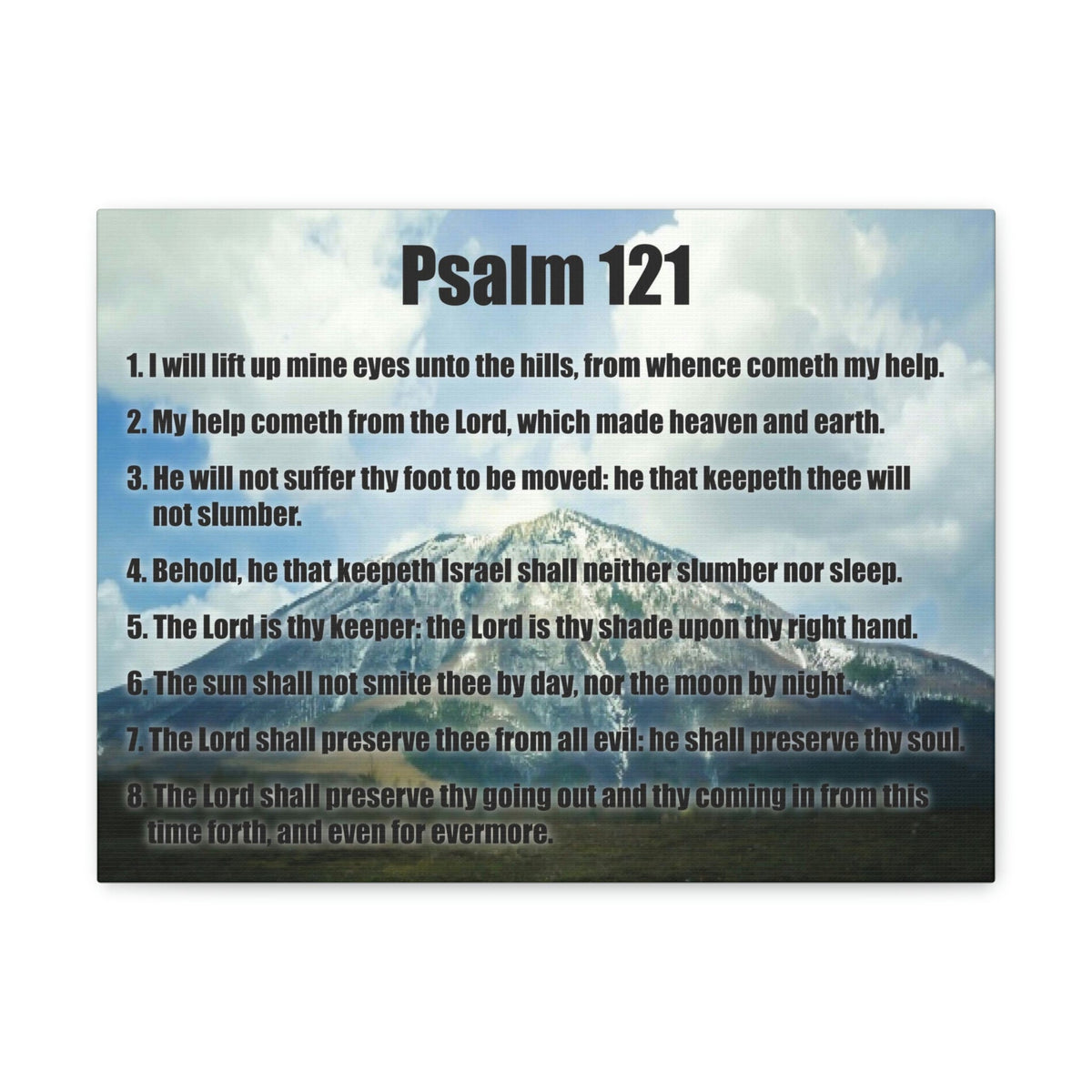 Scripture Walls God Watches Over You Psalm 121:7 Christian Wall Art Print Ready to Hang Unframed-Express Your Love Gifts