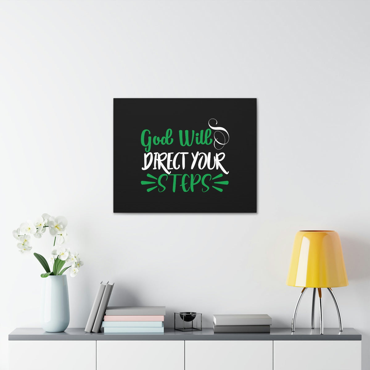 Scripture Walls God Will Direct Your Steps Psalm 32:8 Christian Wall Art Bible Verse Print Ready to Hang Unframed-Express Your Love Gifts