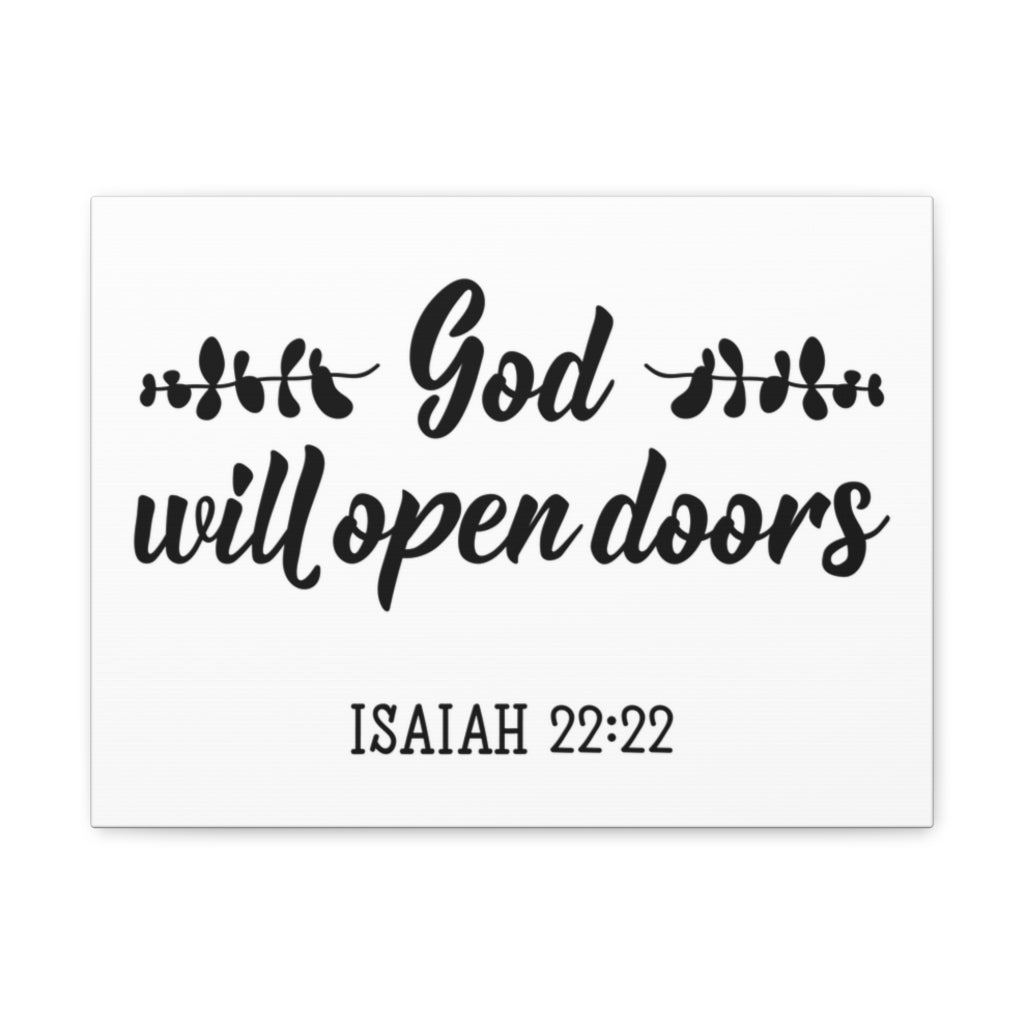 Scripture Walls God Will Open Doors Isaiah 22:22 Christian Wall Art Bible Verse Print Ready To Hang Unframed-Express Your Love Gifts