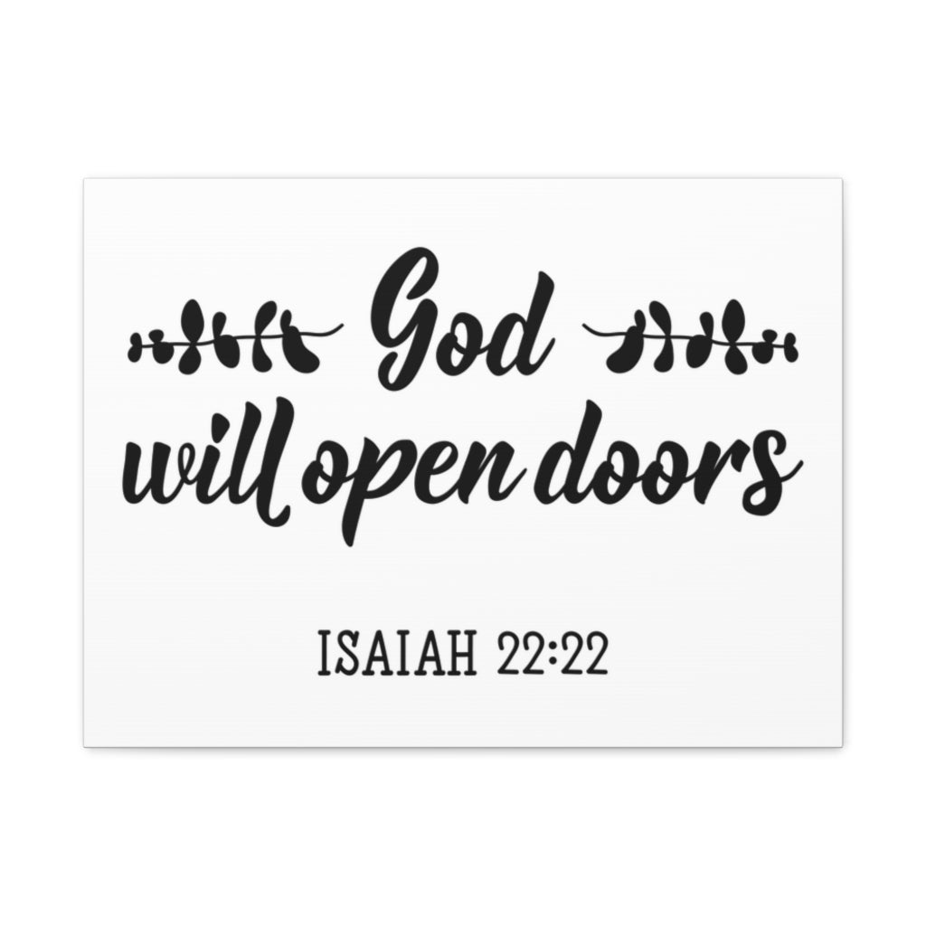 Scripture Walls God Will Open Doors Isaiah 22:22 Christian Wall Art Bible Verse Print Ready To Hang Unframed-Express Your Love Gifts