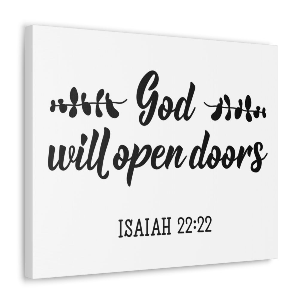 Scripture Walls God Will Open Doors Isaiah 22:22 Christian Wall Art Bible Verse Print Ready To Hang Unframed-Express Your Love Gifts