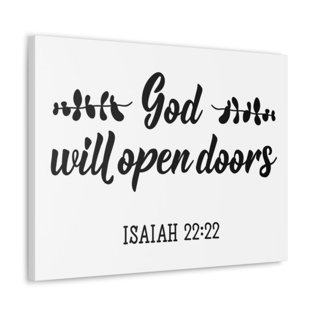 Scripture Walls God Will Open Doors Isaiah 22:22 Christian Wall Art Bible Verse Print Ready To Hang Unframed-Express Your Love Gifts