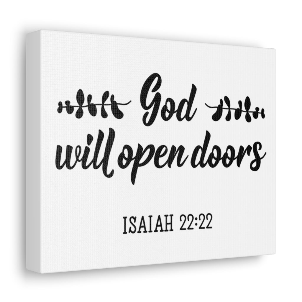 Scripture Walls God Will Open Doors Isaiah 22:22 Christian Wall Art Bible Verse Print Ready To Hang Unframed-Express Your Love Gifts