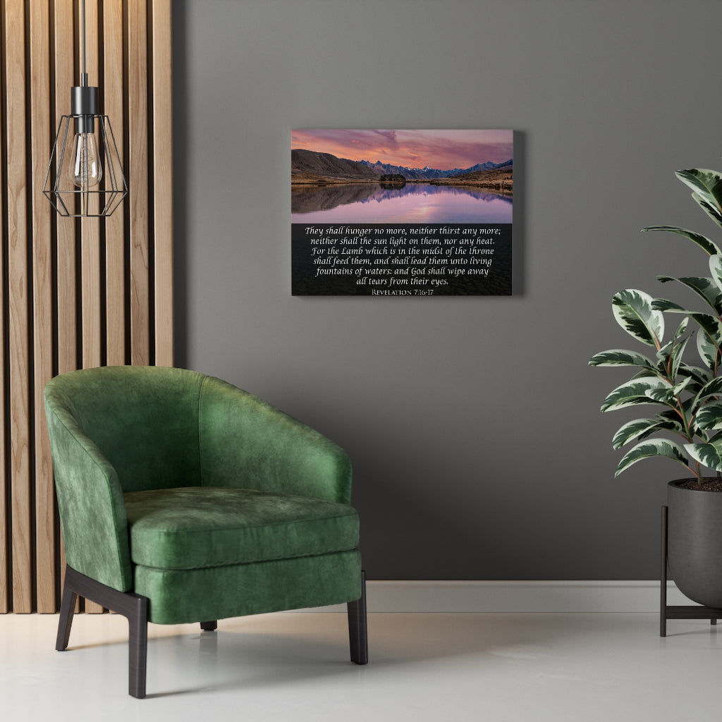 Scripture Walls God Wipes Away All Tears Revelation 7:16-17 Wall Art Christian Home Decor Unframed-Express Your Love Gifts