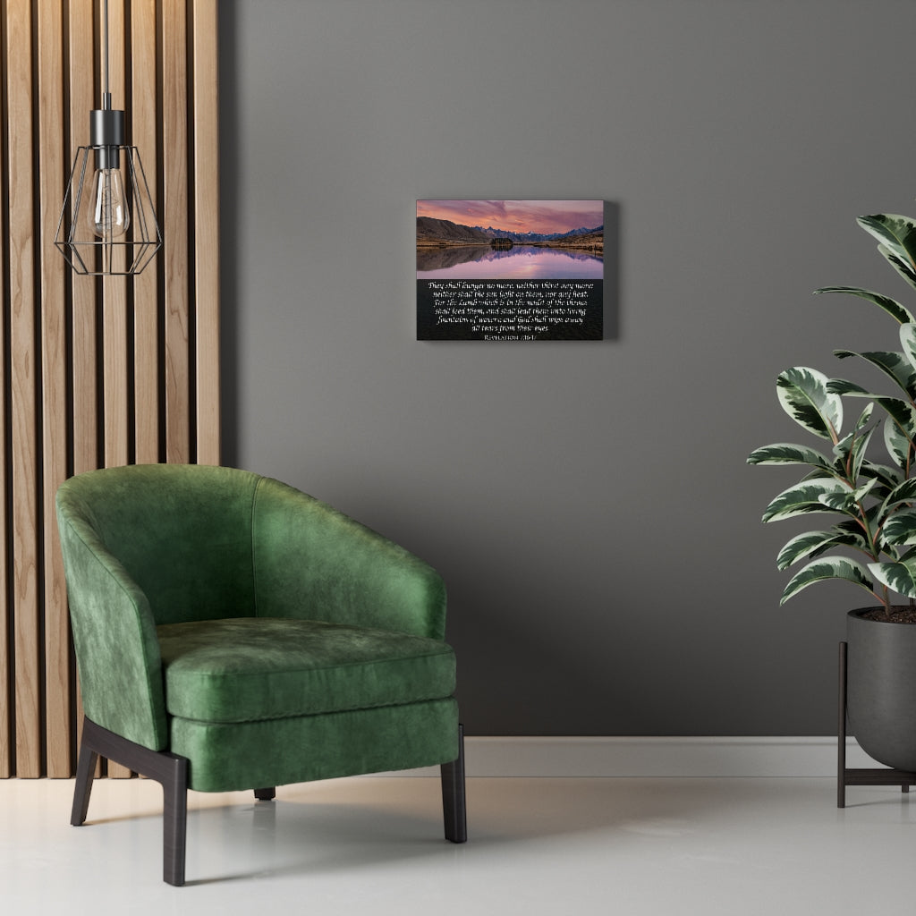 Scripture Walls God Wipes Away All Tears Revelation 7:16-17 Wall Art Christian Home Decor Unframed-Express Your Love Gifts