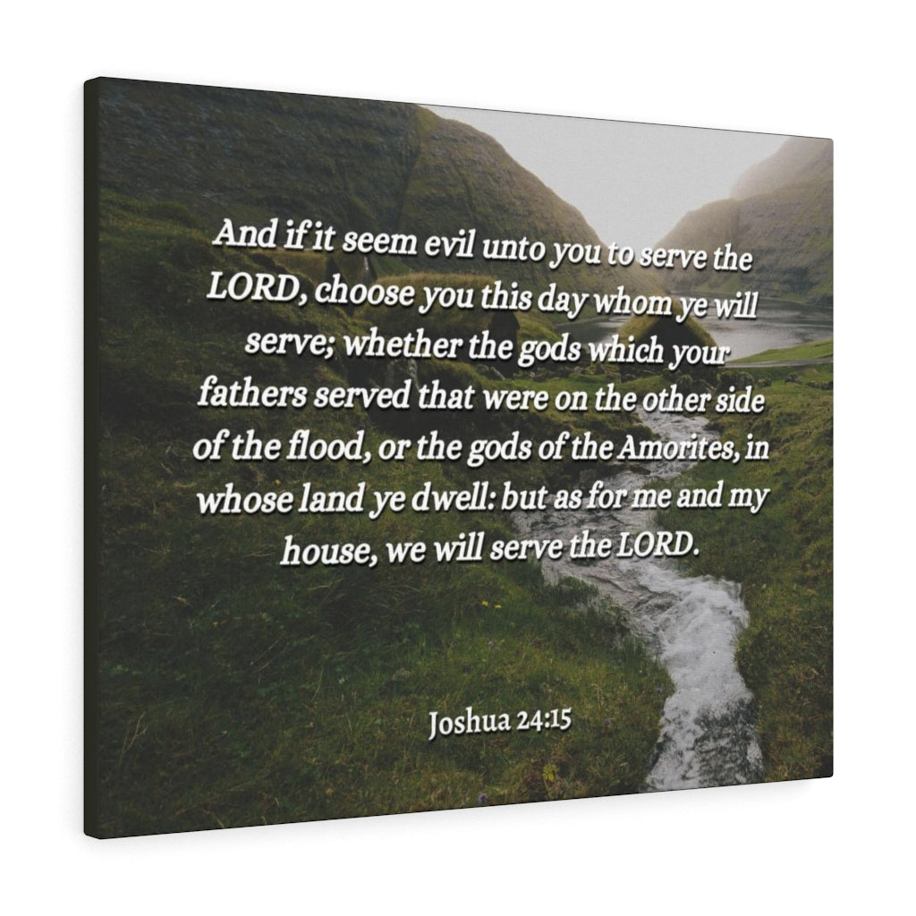 Scripture Walls Gods Which Your Fathers Joshua 24:15 Bible Verse Canvas Christian Wall Art Ready to Hang Unframed-Express Your Love Gifts