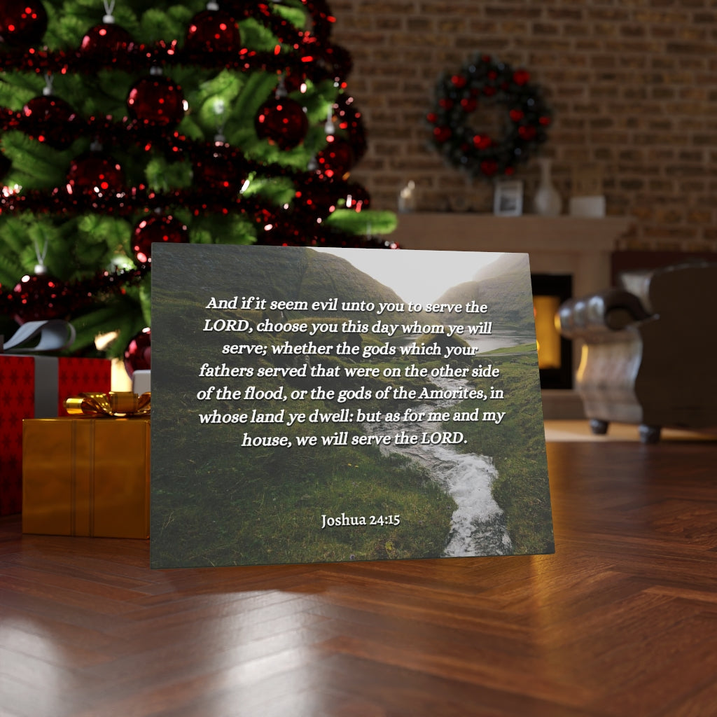 Scripture Walls Gods Which Your Fathers Joshua 24:15 Bible Verse Canvas Christian Wall Art Ready to Hang Unframed-Express Your Love Gifts
