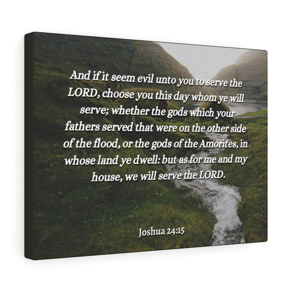 Scripture Walls Gods Which Your Fathers Joshua 24:15 Bible Verse Canvas Christian Wall Art Ready to Hang Unframed-Express Your Love Gifts