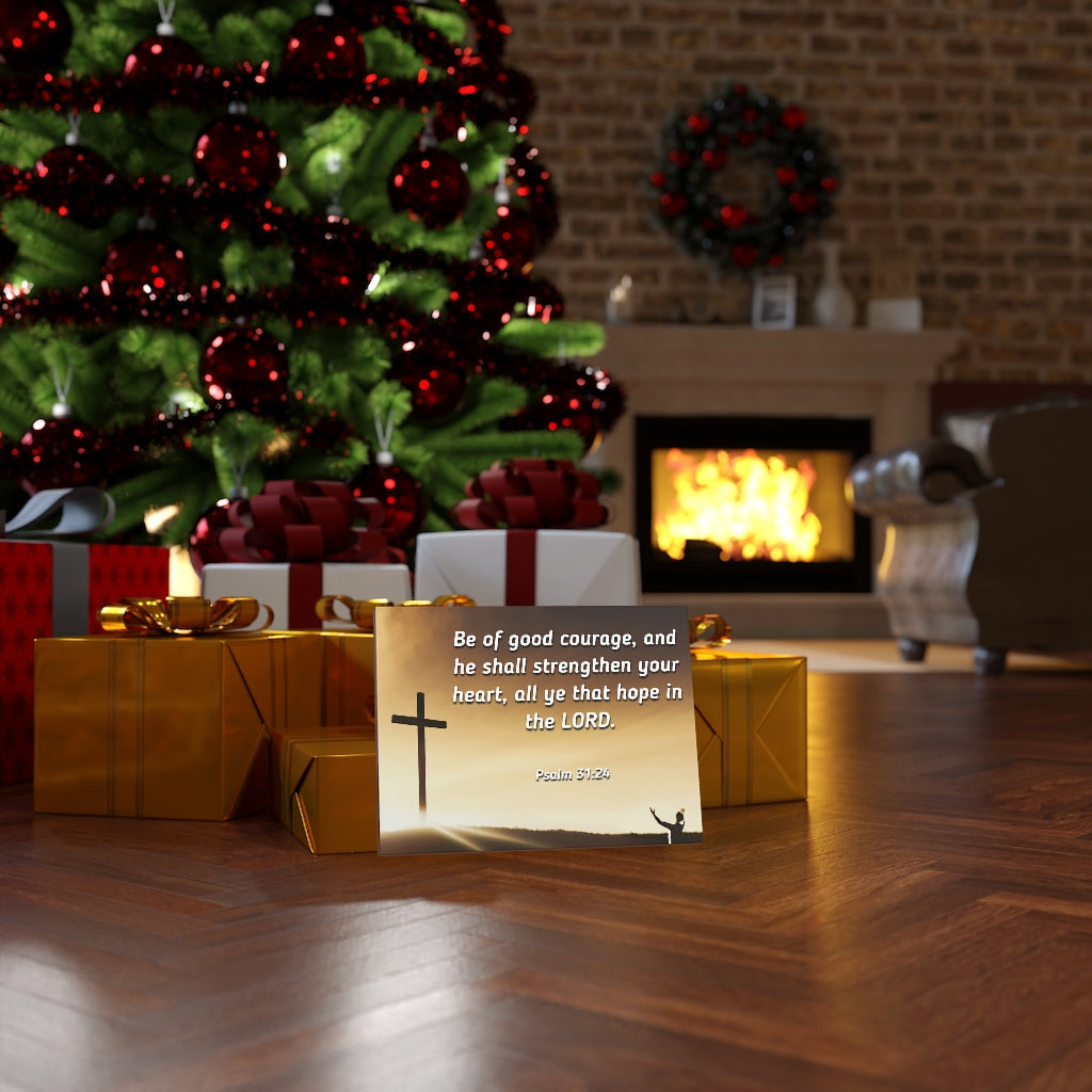 Scripture Walls Good Courage Psalms 31:24 Bible Verse Canvas Christian Wall Art Ready to Hang Unframed-Express Your Love Gifts