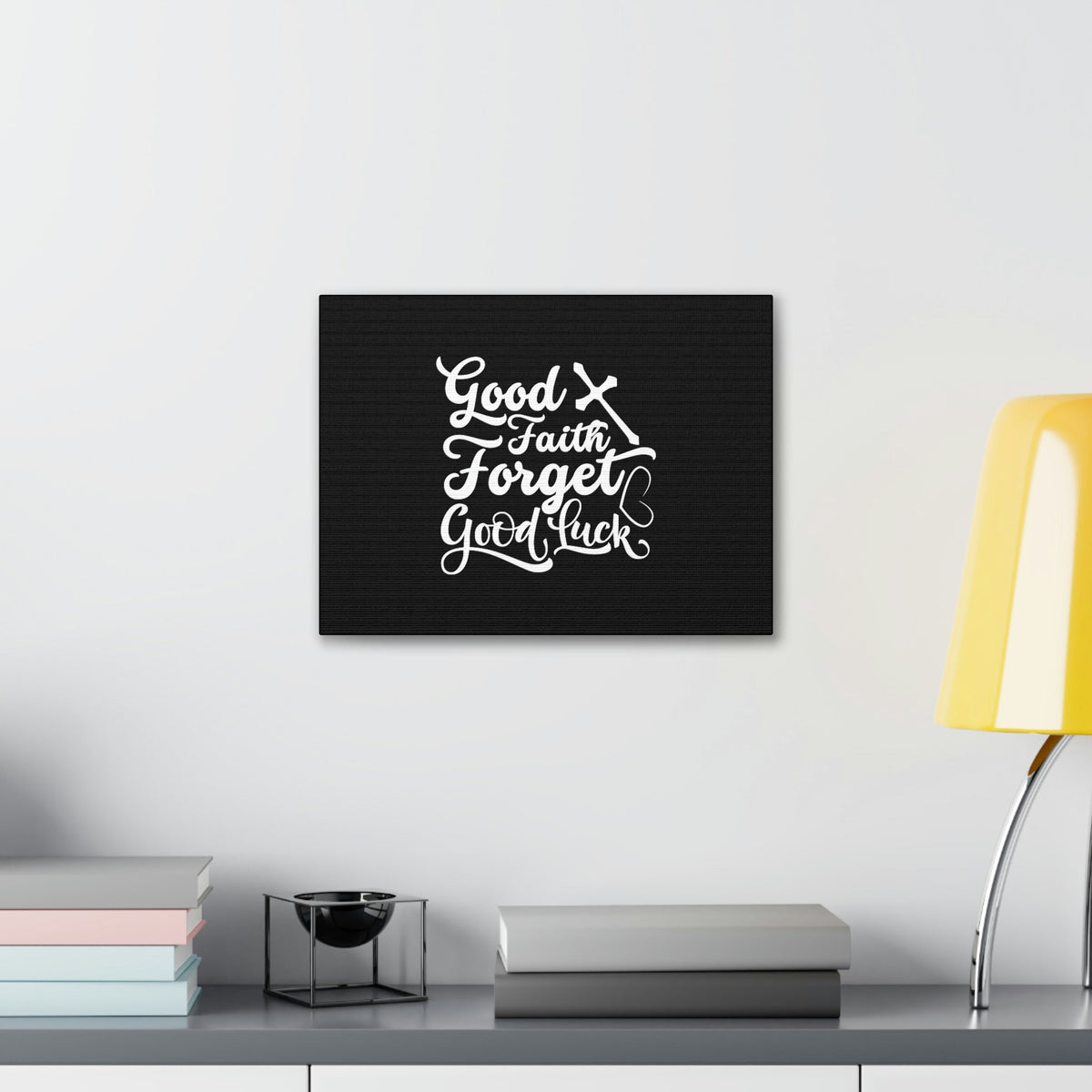 Scripture Walls Good Faith Forget Hebrews 11:1 Black Christian Wall Art Bible Verse Print Ready to Hang Unframed-Express Your Love Gifts