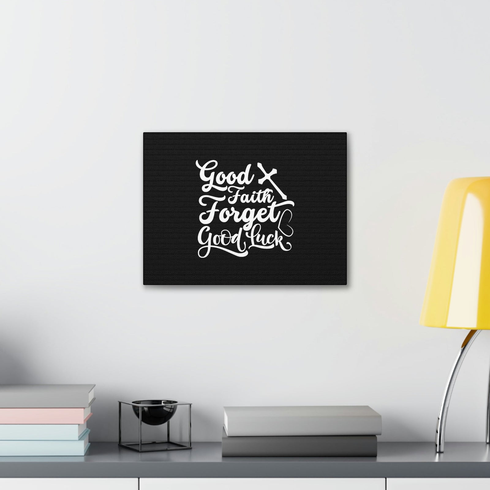 Scripture Walls Good Faith Forget Hebrews 11:1 Black Christian Wall Art Bible Verse Print Ready to Hang Unframed-Express Your Love Gifts