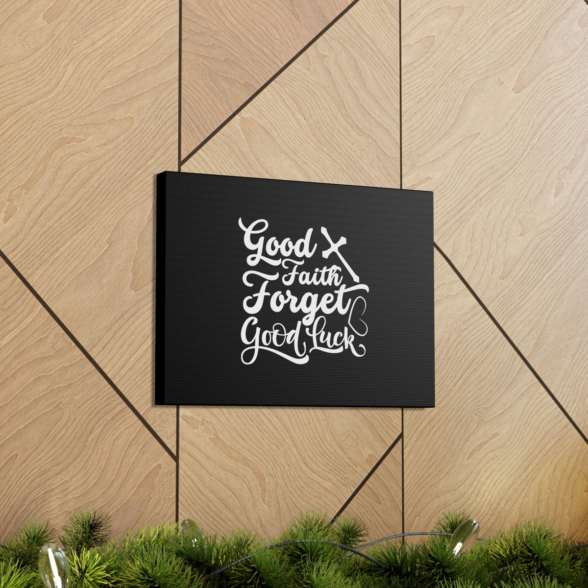 Scripture Walls Good Faith Forget Hebrews 11:1 Black Christian Wall Art Bible Verse Print Ready to Hang Unframed-Express Your Love Gifts