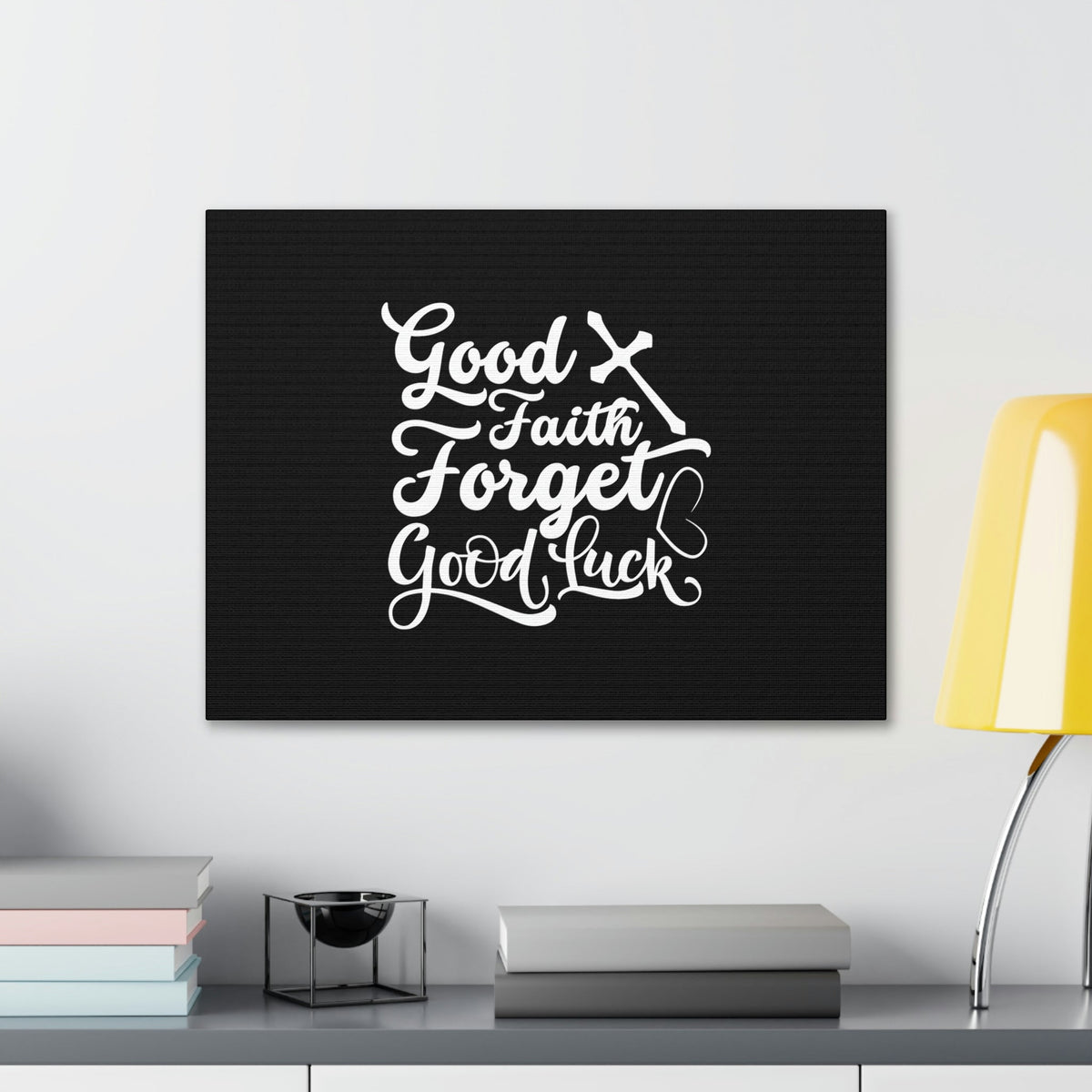 Scripture Walls Good Faith Forget Hebrews 11:1 Black Christian Wall Art Bible Verse Print Ready to Hang Unframed-Express Your Love Gifts