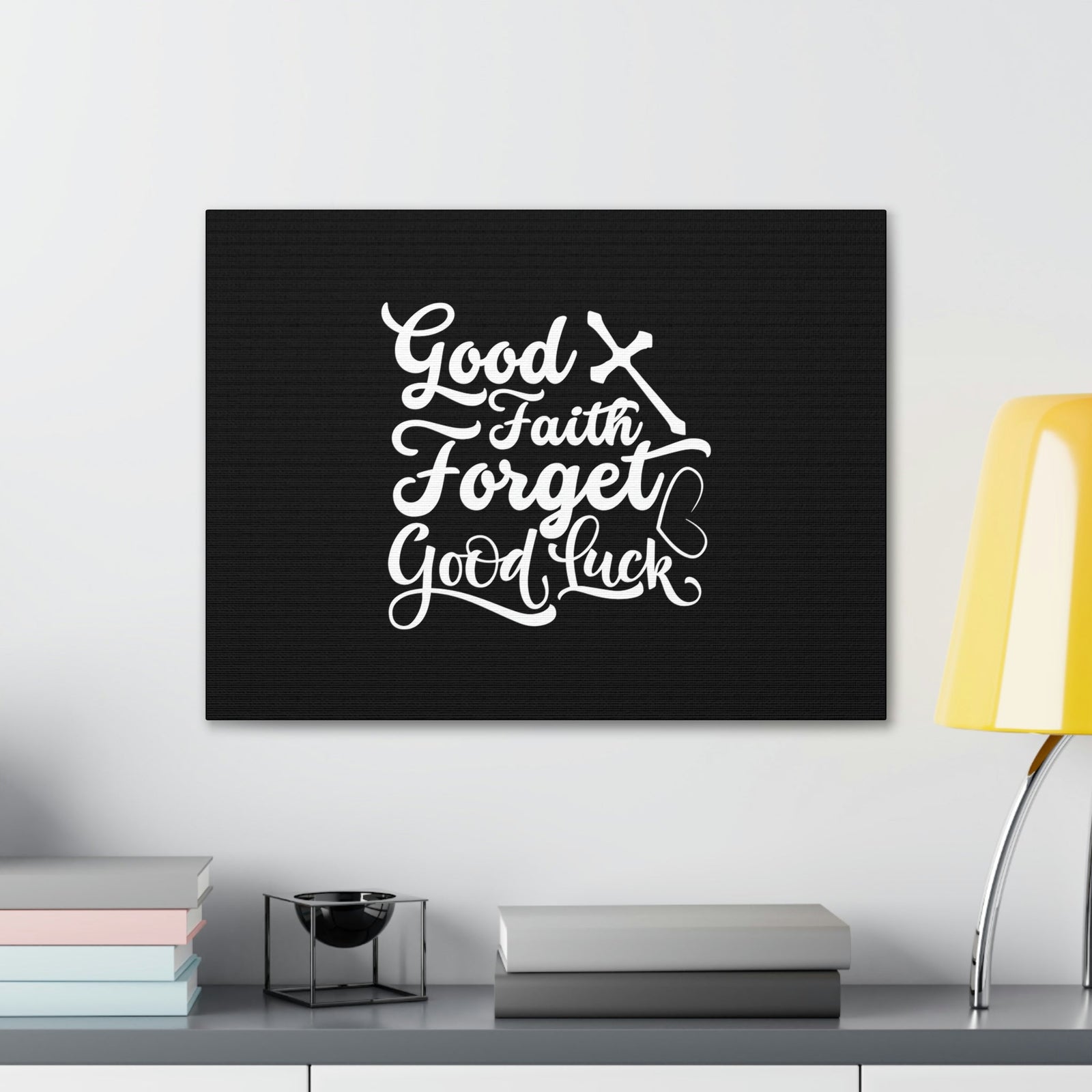 Scripture Walls Good Faith Forget Hebrews 11:1 Black Christian Wall Art Bible Verse Print Ready to Hang Unframed-Express Your Love Gifts