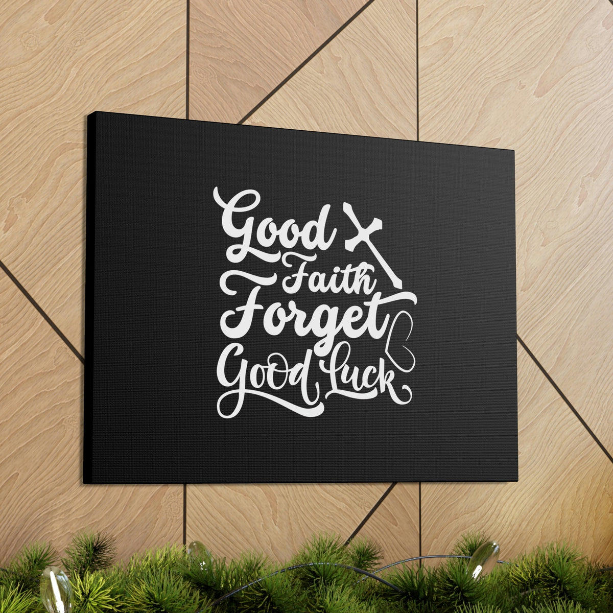 Scripture Walls Good Faith Forget Hebrews 11:1 Black Christian Wall Art Bible Verse Print Ready to Hang Unframed-Express Your Love Gifts