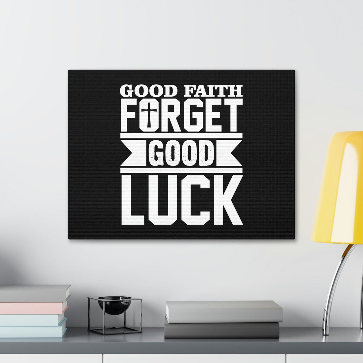 Scripture Walls Good Faith Hebrews 11:1 Cross Black Christian Wall Art Bible Verse Print Ready to Hang Unframed-Express Your Love Gifts