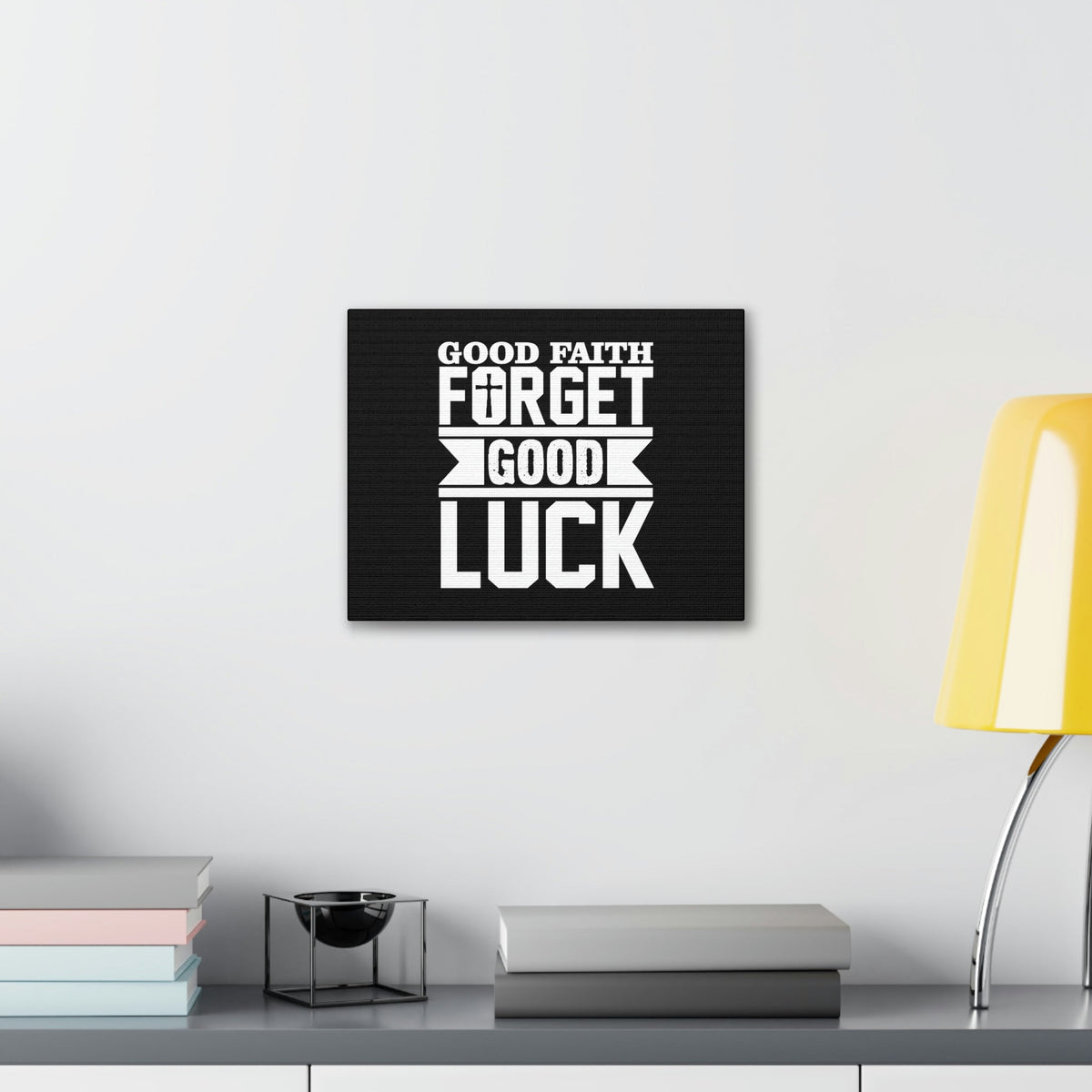 Scripture Walls Good Faith Hebrews 11:1 Cross Black Christian Wall Art Bible Verse Print Ready to Hang Unframed-Express Your Love Gifts