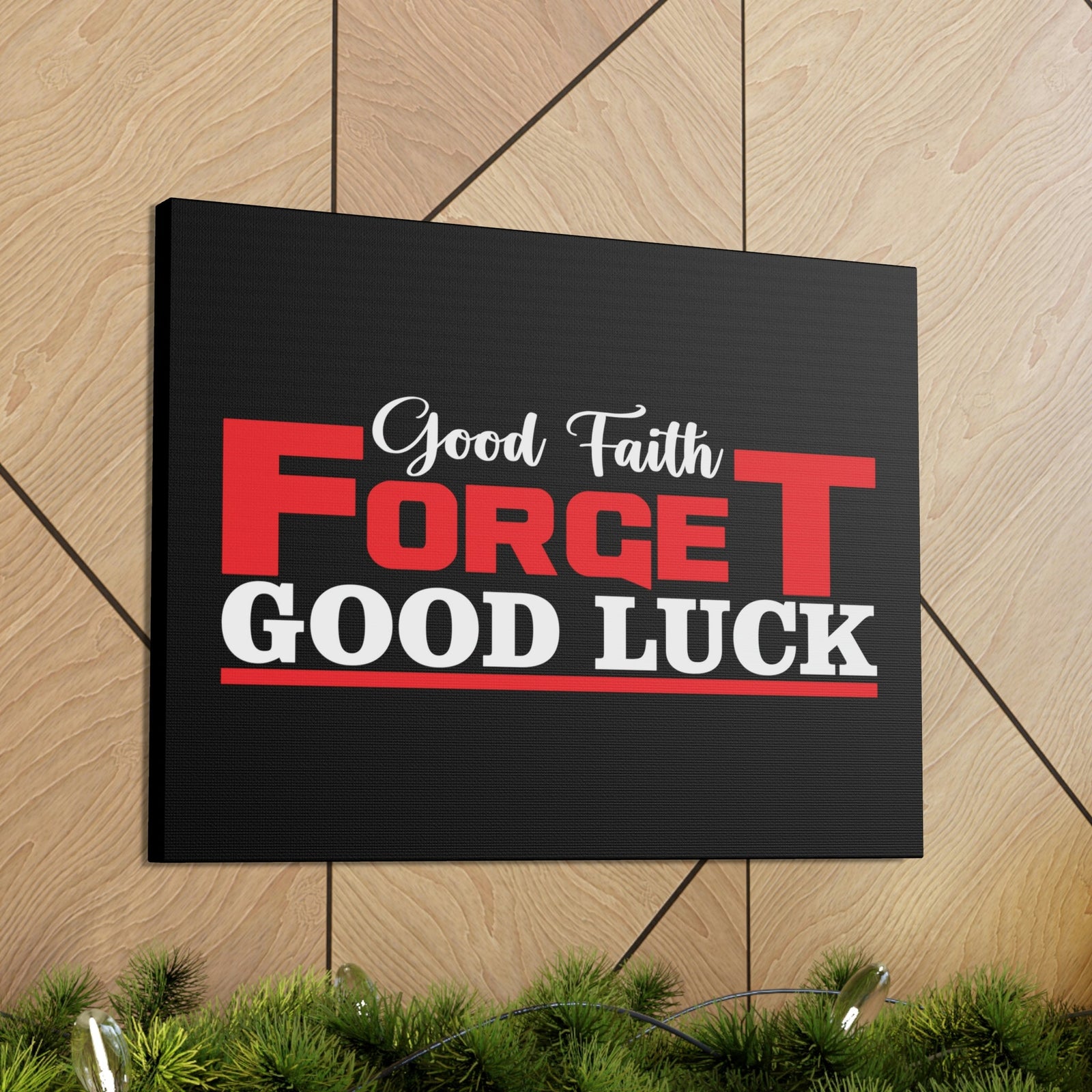 Scripture Walls Good Faith Hebrews 11:1 Red Black Christian Wall Art Bible Verse Print Ready to Hang Unframed-Express Your Love Gifts