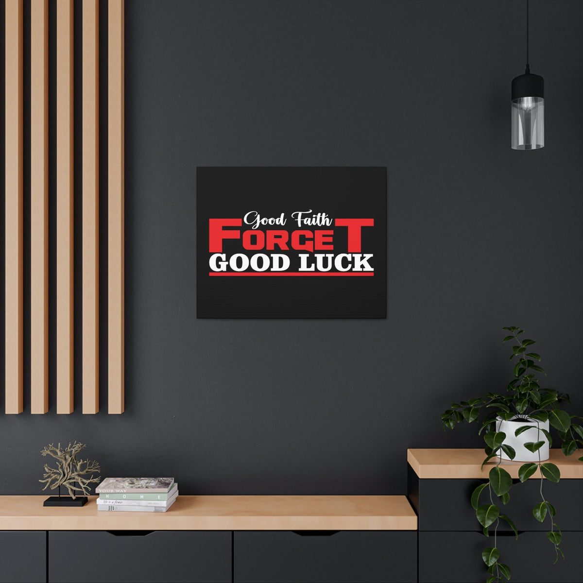 Scripture Walls Good Faith Hebrews 11:1 Red Black Christian Wall Art Bible Verse Print Ready to Hang Unframed-Express Your Love Gifts