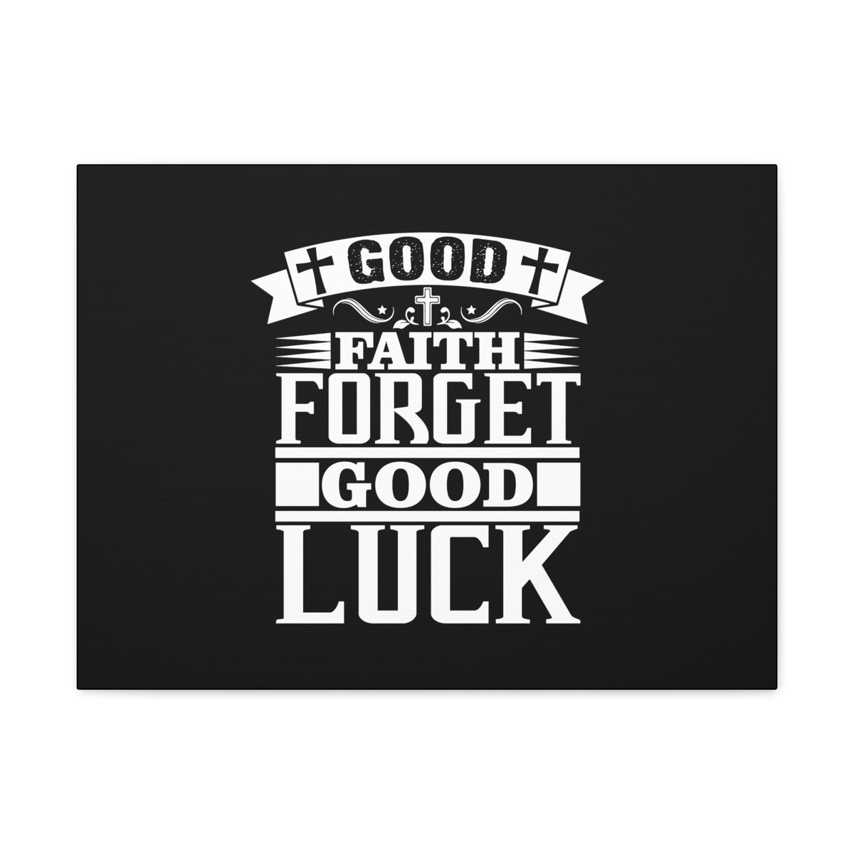Scripture Walls Good Luck Hebrews 11:1 Cross Black Christian Wall Art Bible Verse Print Ready to Hang Unframed-Express Your Love Gifts