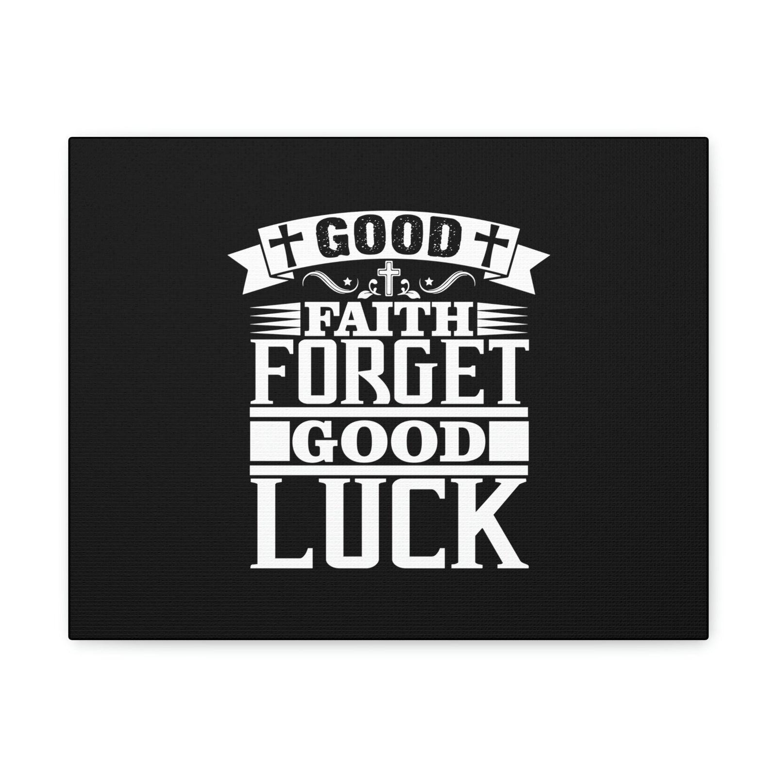Scripture Walls Good Luck Hebrews 11:1 Cross Black Christian Wall Art Bible Verse Print Ready to Hang Unframed-Express Your Love Gifts