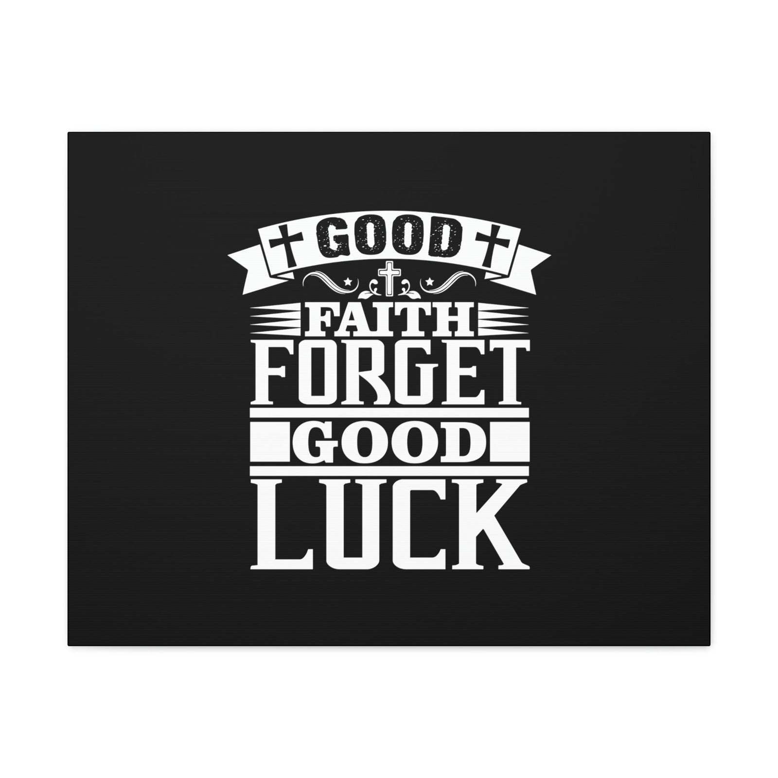 Scripture Walls Good Luck Hebrews 11:1 Cross Black Christian Wall Art Bible Verse Print Ready to Hang Unframed-Express Your Love Gifts