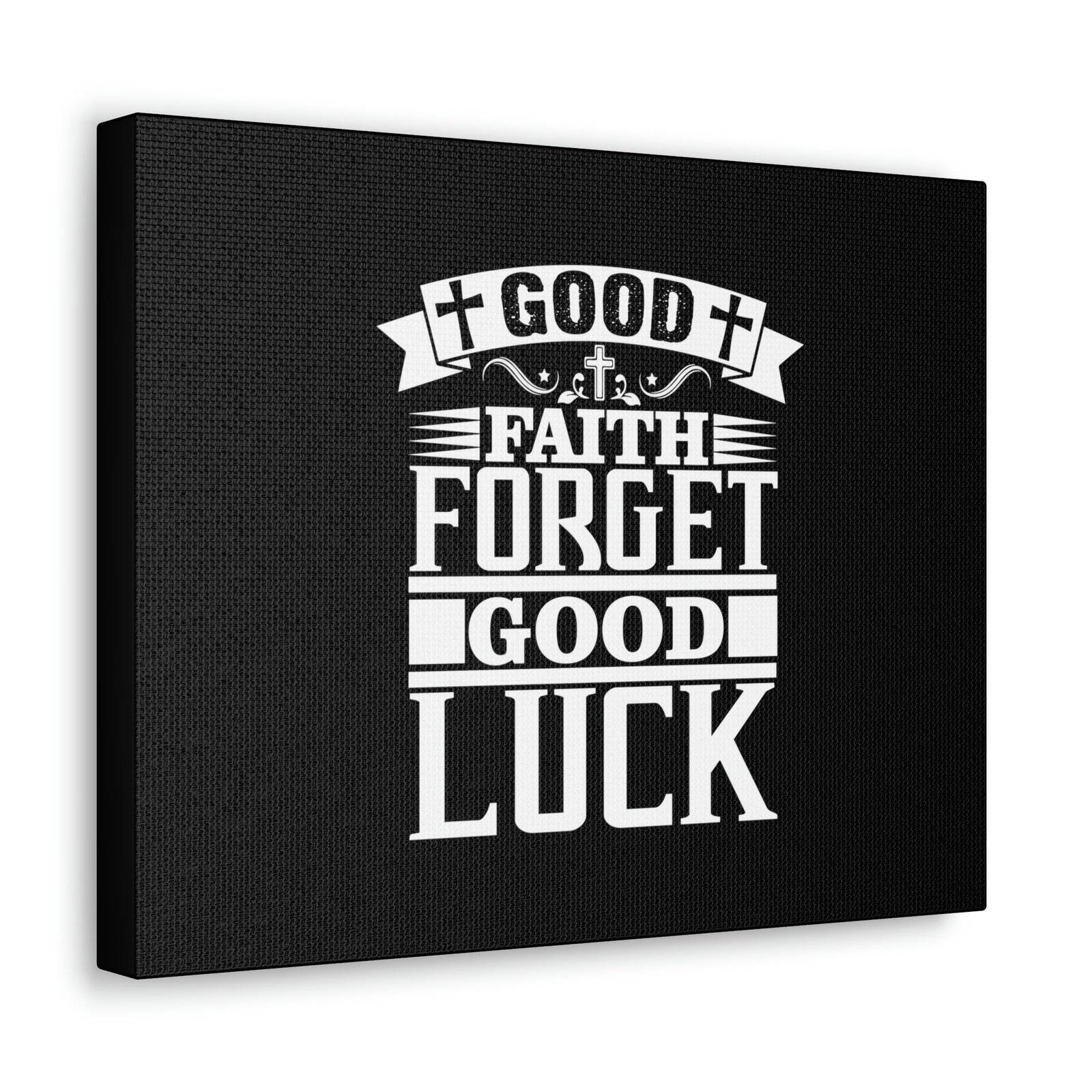 Scripture Walls Good Luck Hebrews 11:1 Cross Black Christian Wall Art Bible Verse Print Ready to Hang Unframed-Express Your Love Gifts