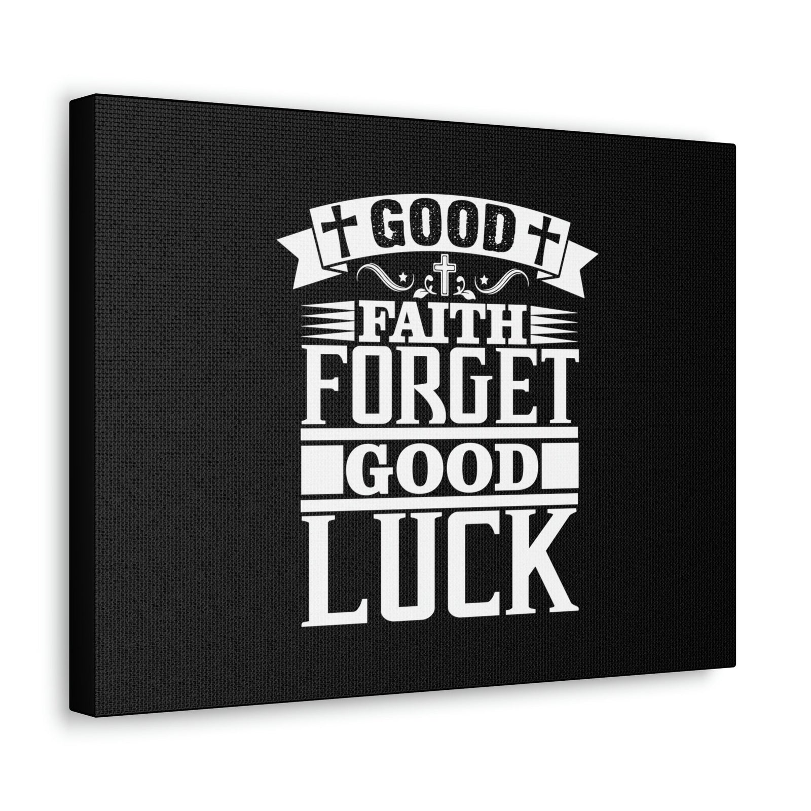 Scripture Walls Good Luck Hebrews 11:1 Cross Black Christian Wall Art Bible Verse Print Ready to Hang Unframed-Express Your Love Gifts