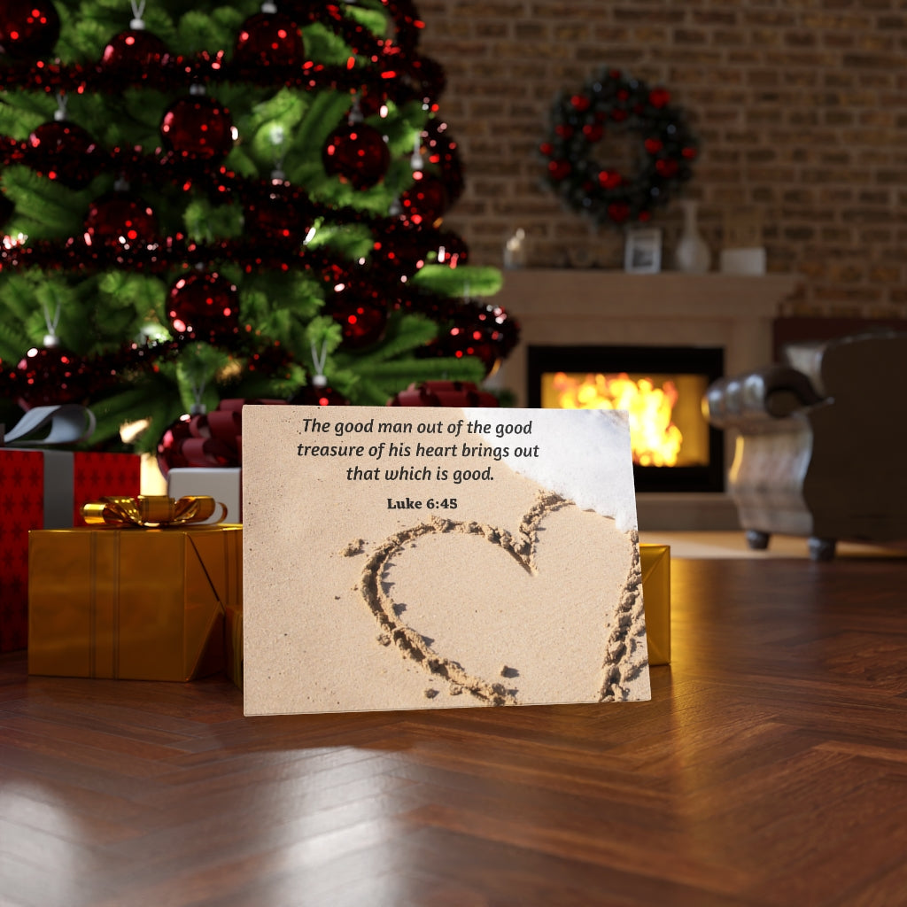 Scripture Walls Good Treasure Luke 6:45 Bible Verse Canvas Christian Wall Art Ready to Hang Unframed-Express Your Love Gifts