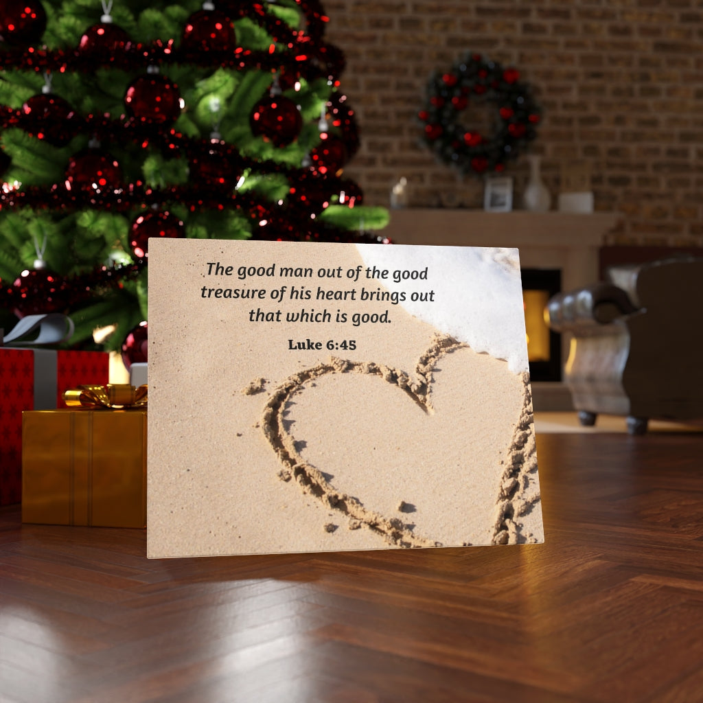 Scripture Walls Good Treasure Luke 6:45 Bible Verse Canvas Christian Wall Art Ready to Hang Unframed-Express Your Love Gifts