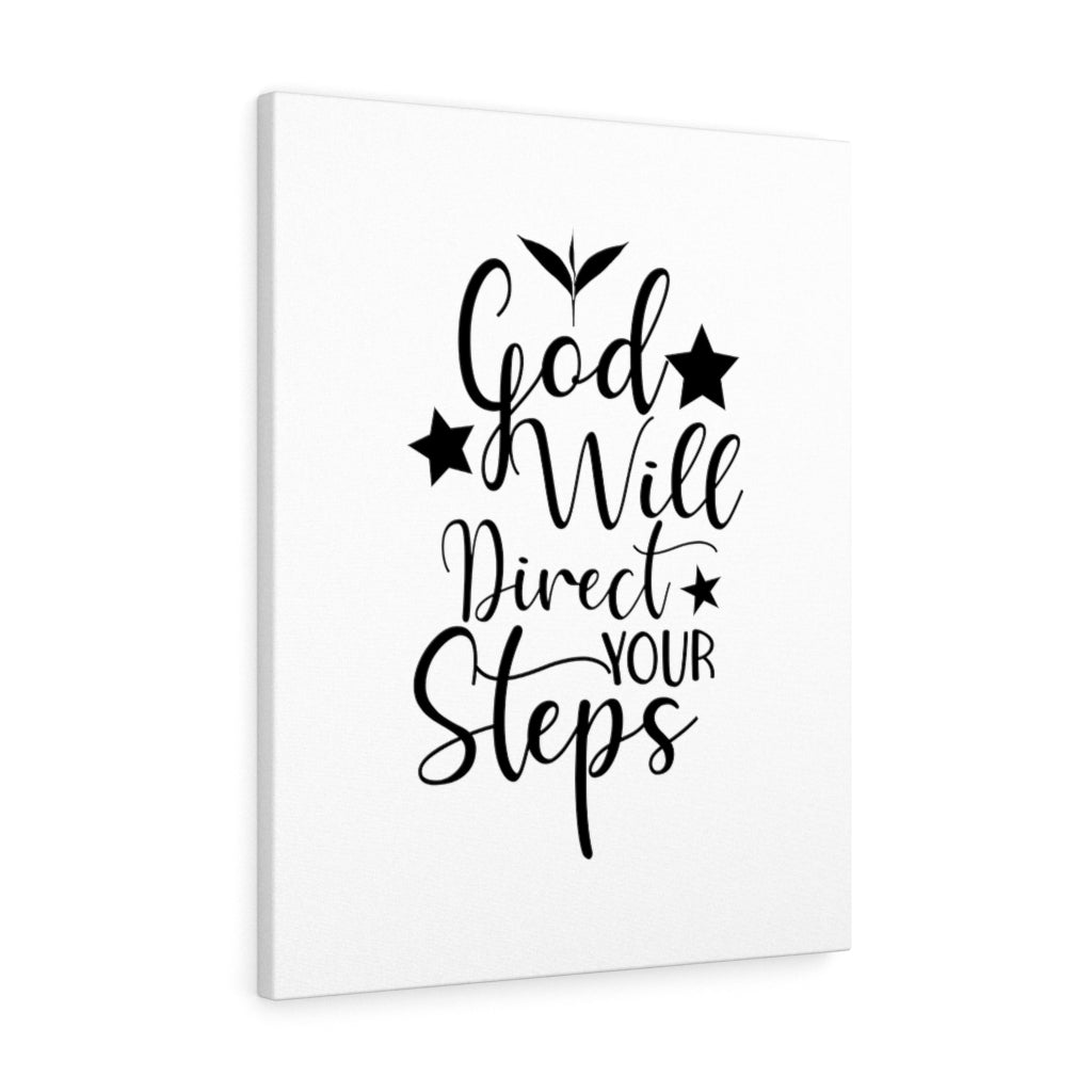 Scripture Walls Good Will Direct Your Steps Bible Verse Canvas Christian Wall Art Ready to Hang Unframed-Express Your Love Gifts