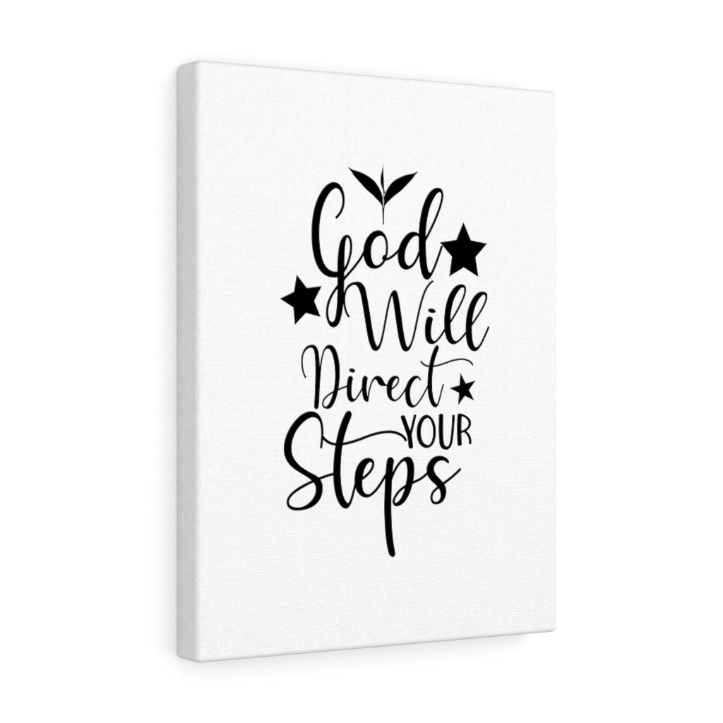 Scripture Walls Good Will Direct Your Steps Bible Verse Canvas Christian Wall Art Ready to Hang Unframed-Express Your Love Gifts
