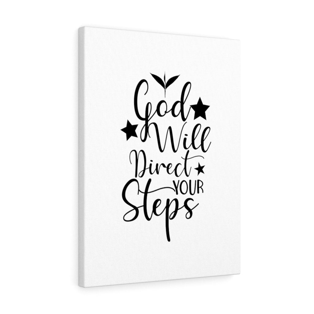 Scripture Walls Good Will Direct Your Steps Bible Verse Canvas Christian Wall Art Ready to Hang Unframed-Express Your Love Gifts