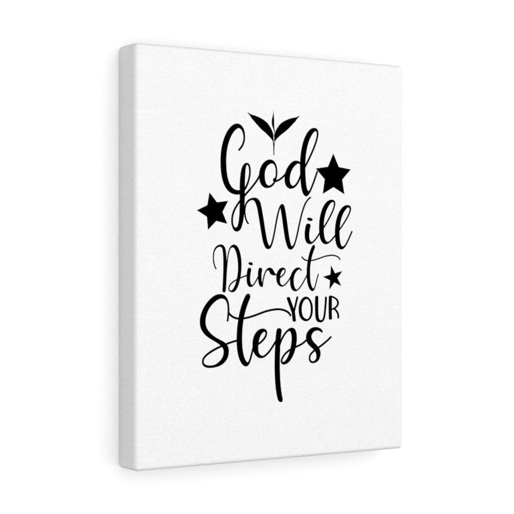 Scripture Walls Good Will Direct Your Steps Bible Verse Canvas Christian Wall Art Ready to Hang Unframed-Express Your Love Gifts