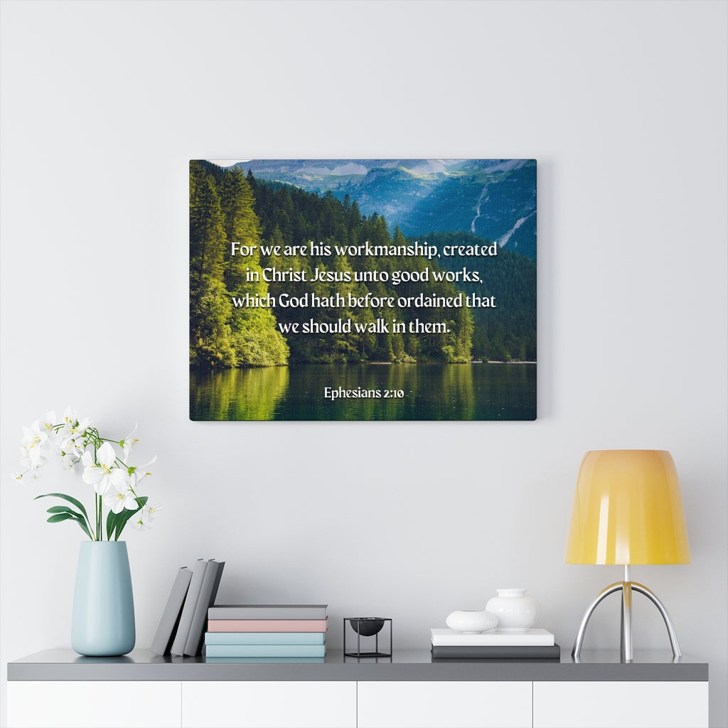 Scripture Walls Good Works Ephesians 2:10 Bible Verse Canvas Christian Wall Art Ready to Hang Unframed-Express Your Love Gifts