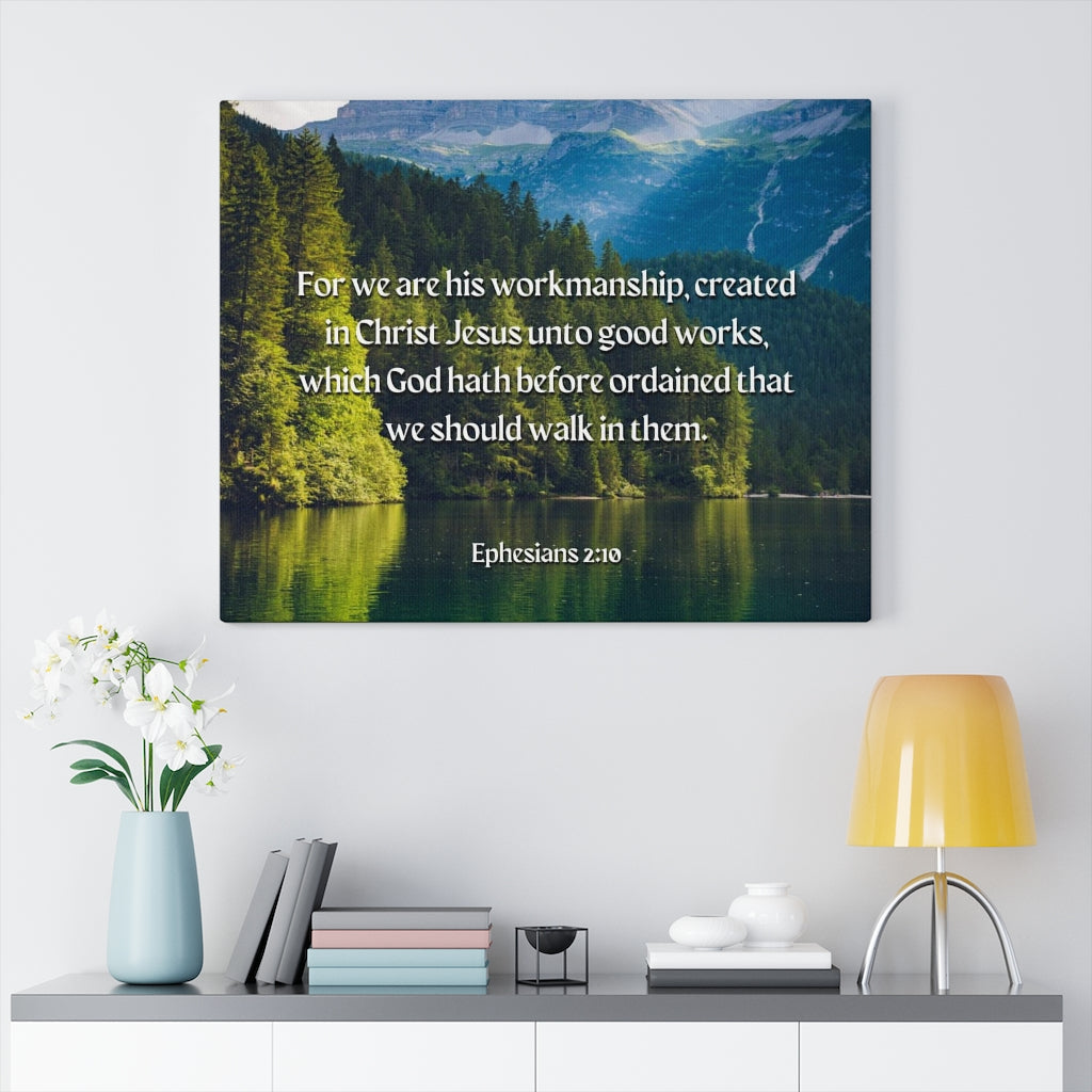 Scripture Walls Good Works Ephesians 2:10 Bible Verse Canvas Christian Wall Art Ready to Hang Unframed-Express Your Love Gifts