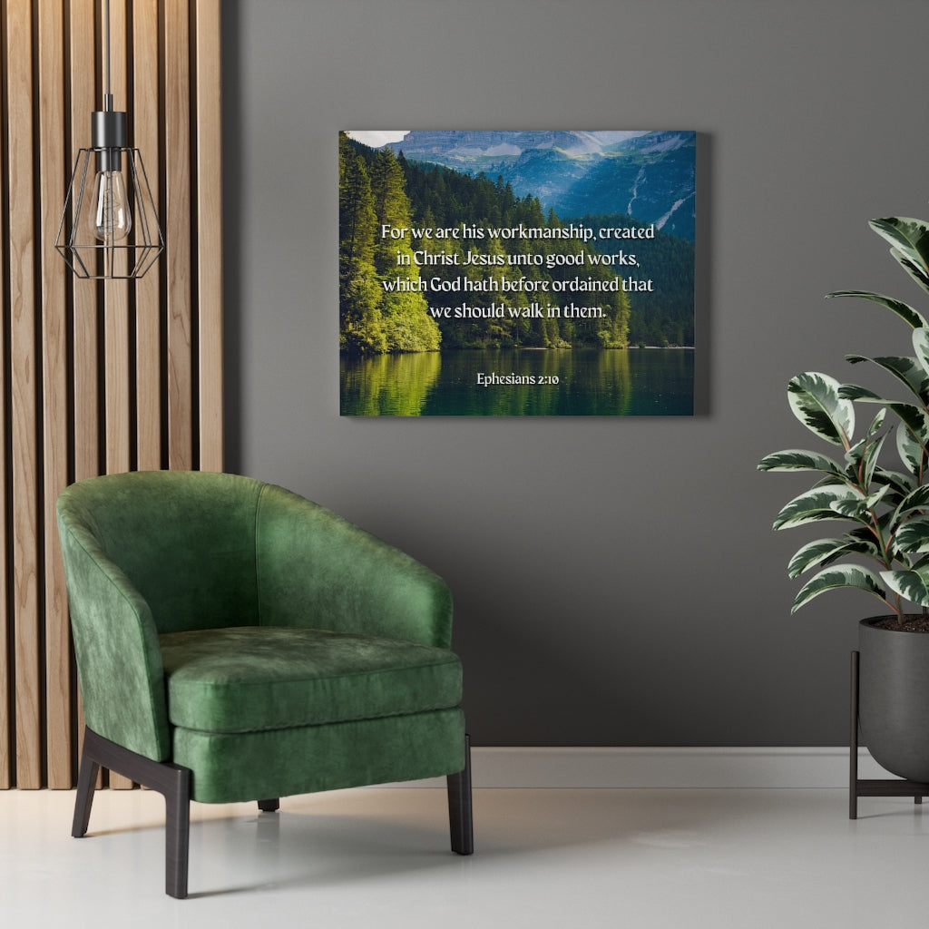 Scripture Walls Good Works Ephesians 2:10 Bible Verse Canvas Christian Wall Art Ready to Hang Unframed-Express Your Love Gifts