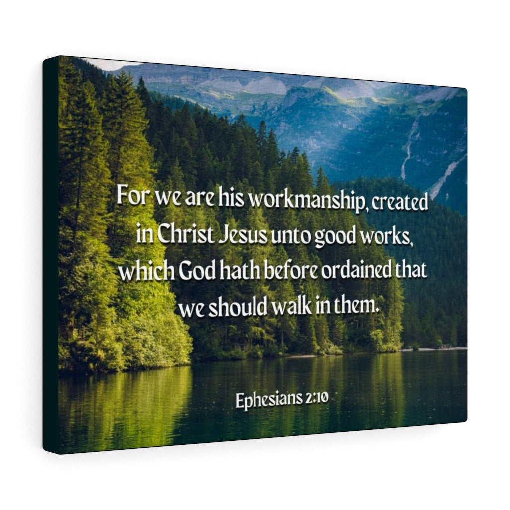 Scripture Walls Good Works Ephesians 2:10 Bible Verse Canvas Christian Wall Art Ready to Hang Unframed-Express Your Love Gifts