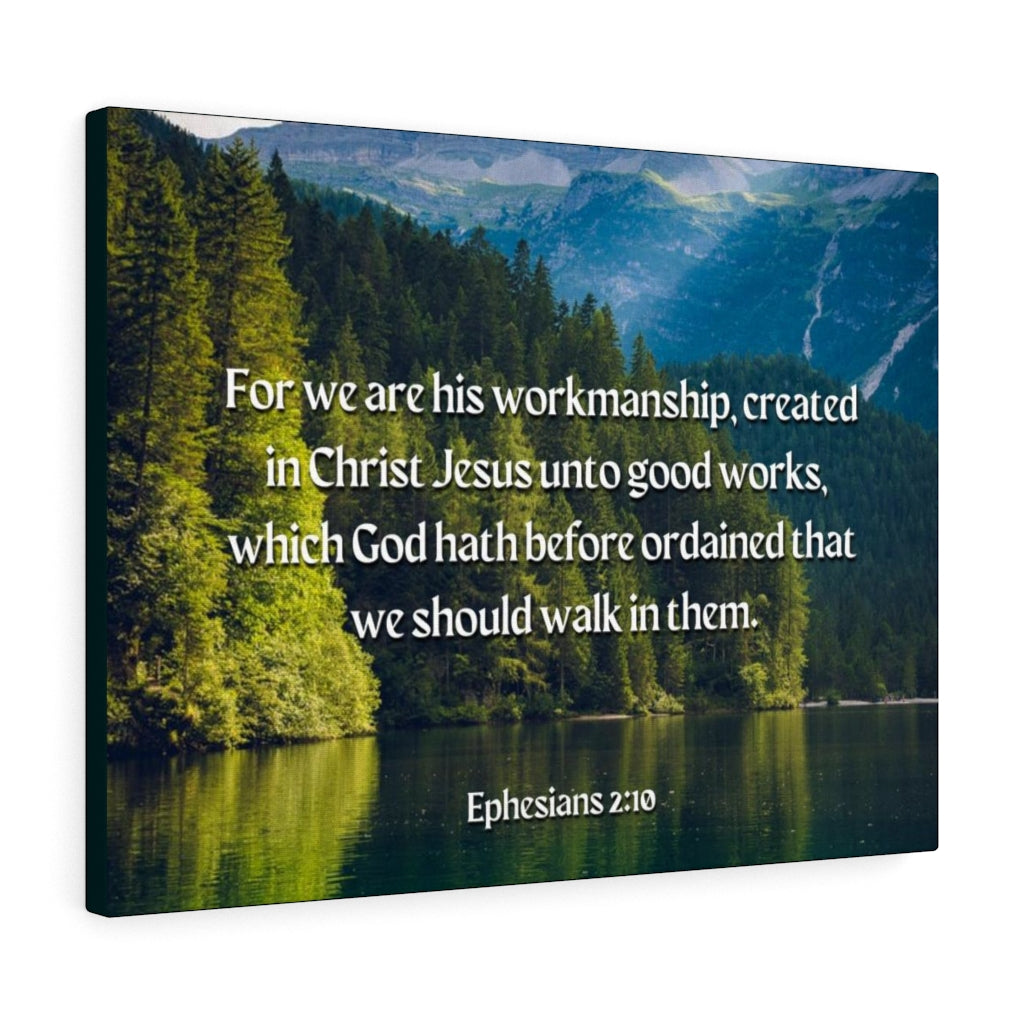 Scripture Walls Good Works Ephesians 2:10 Bible Verse Canvas Christian Wall Art Ready to Hang Unframed-Express Your Love Gifts