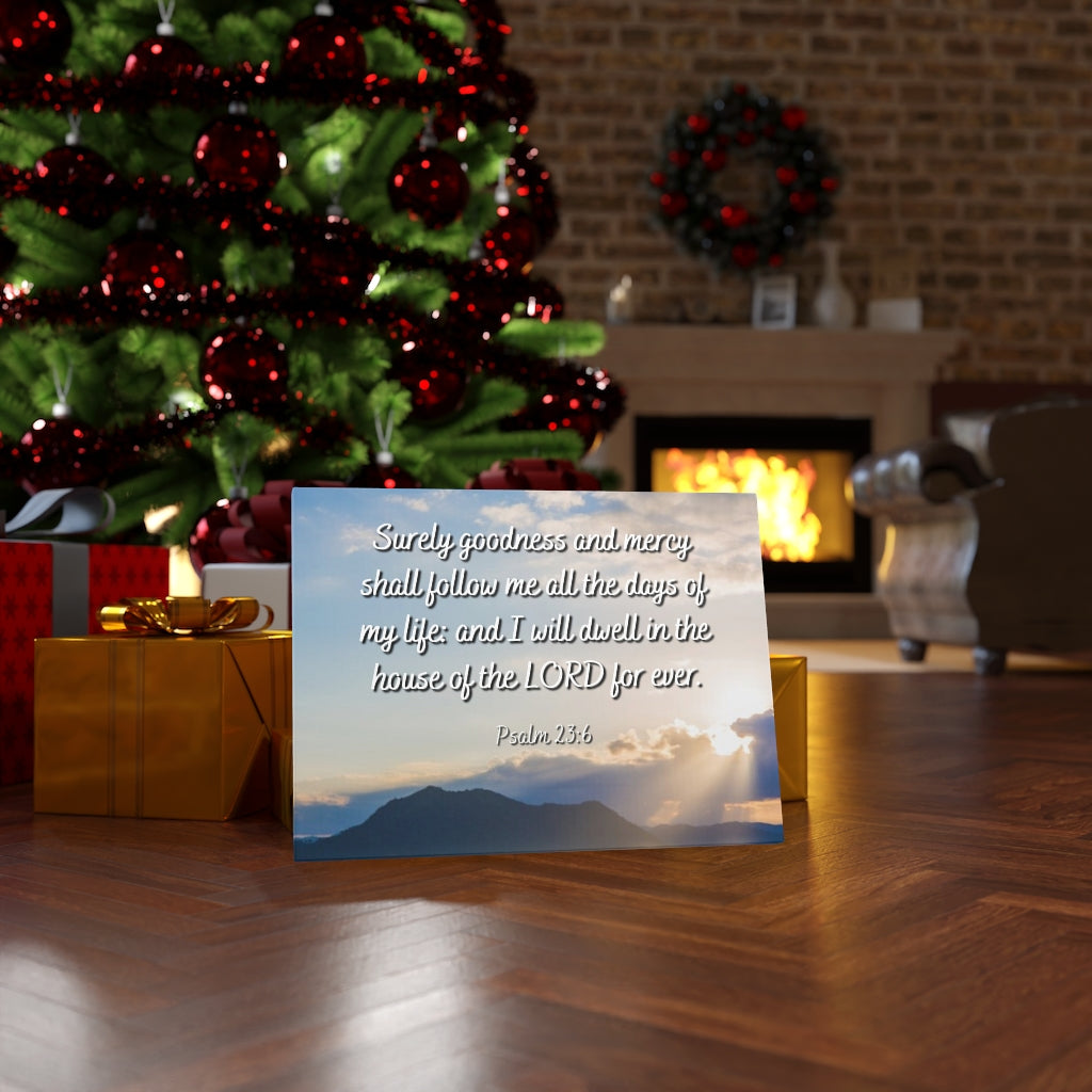 Scripture Walls Goodness And Mercy Psalm 23:6 Bible Verse Canvas Christian Wall Art Ready to Hang Unframed-Express Your Love Gifts