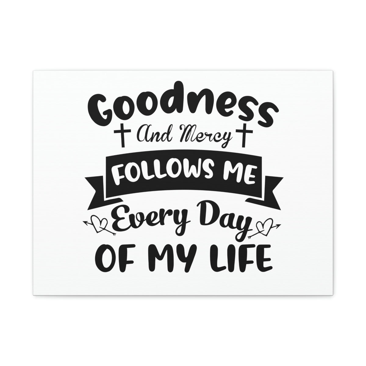 Scripture Walls Goodness And Mercy Psalms 23:6 Cross Christian Wall Art Bible Verse Print Ready to Hang Unframed-Express Your Love Gifts