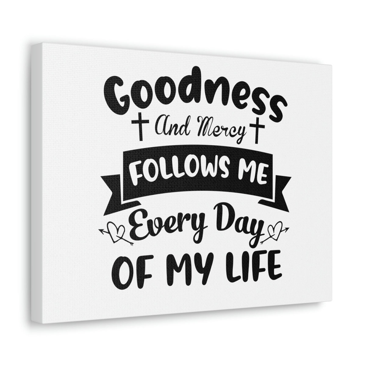 Scripture Walls Goodness And Mercy Psalms 23:6 Cross Christian Wall Art Bible Verse Print Ready to Hang Unframed-Express Your Love Gifts