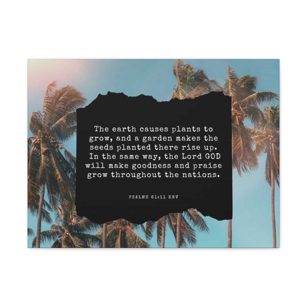 Scripture Walls Goodness And Praise Psalms 61:11 Bible Verse Canvas Christian Wall Art Ready to Hang Unframed-Express Your Love Gifts