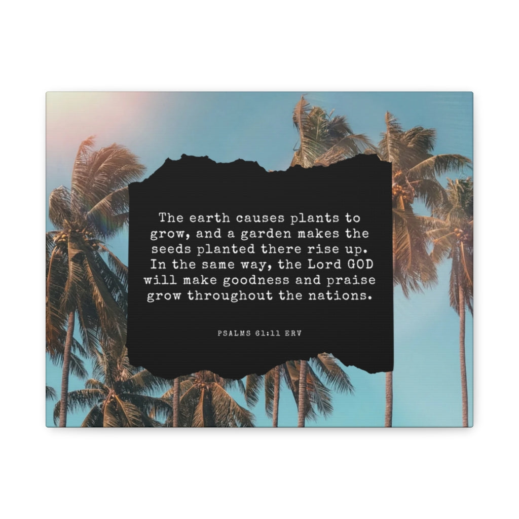 Scripture Walls Goodness And Praise Psalms 61:11 Bible Verse Canvas Christian Wall Art Ready to Hang Unframed-Express Your Love Gifts
