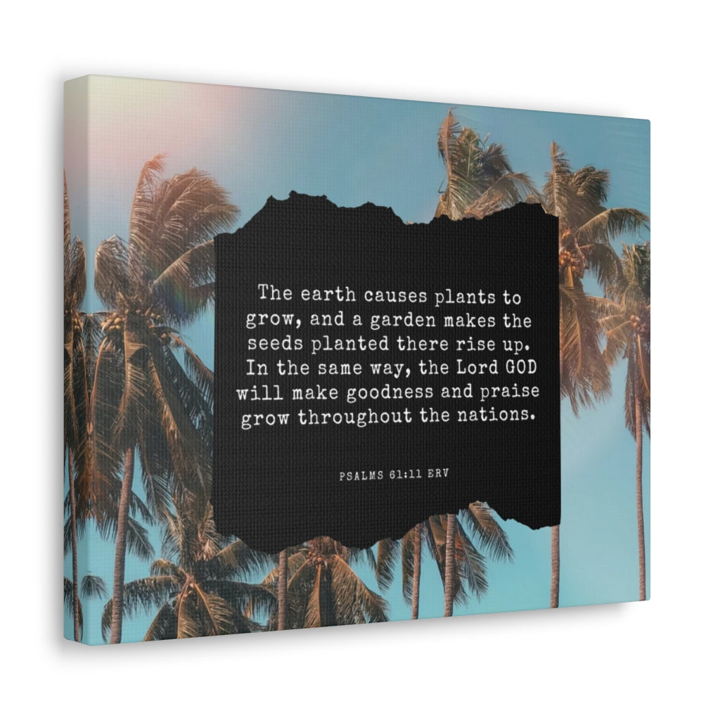 Scripture Walls Goodness And Praise Psalms 61:11 Bible Verse Canvas Christian Wall Art Ready to Hang Unframed-Express Your Love Gifts