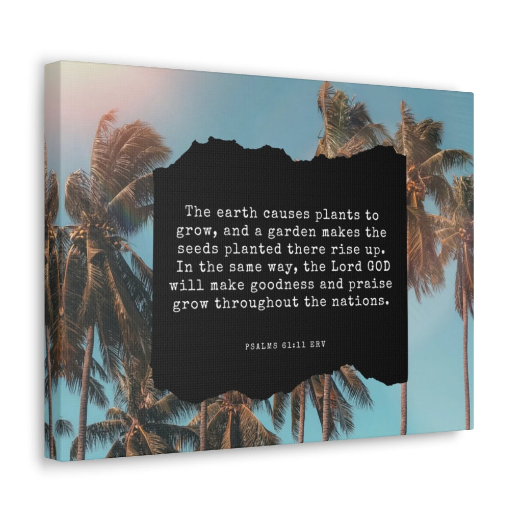 Scripture Walls Goodness And Praise Psalms 61:11 Bible Verse Canvas Christian Wall Art Ready to Hang Unframed-Express Your Love Gifts