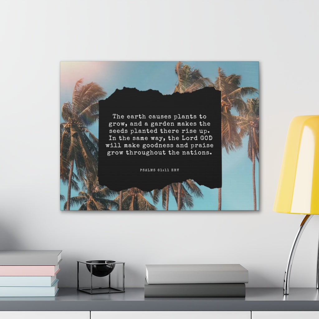 Scripture Walls Goodness And Praise Psalms 61:11 Bible Verse Canvas Christian Wall Art Ready to Hang Unframed-Express Your Love Gifts