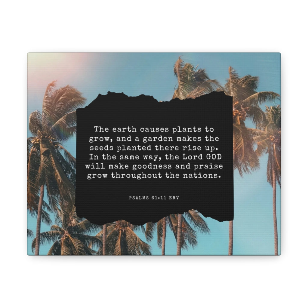 Scripture Walls Goodness And Praise Psalms 61:11 Bible Verse Canvas Christian Wall Art Ready to Hang Unframed-Express Your Love Gifts
